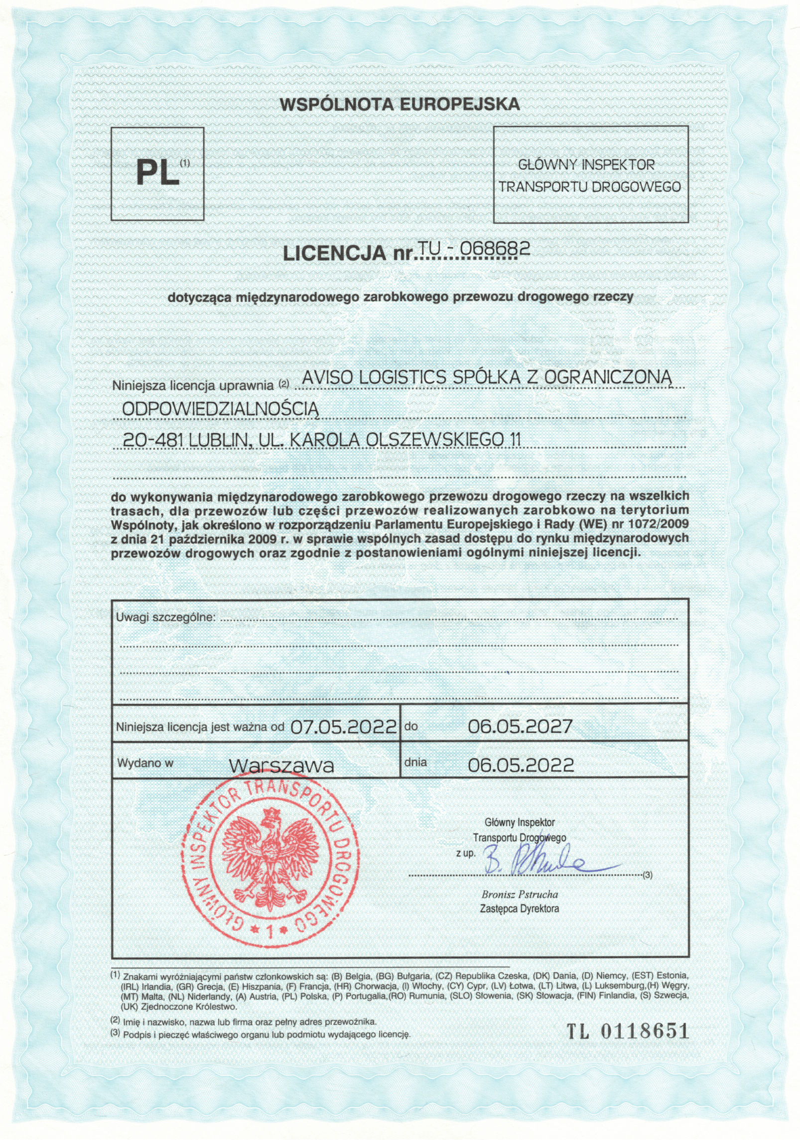 certificate